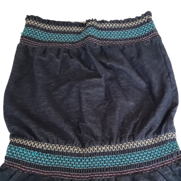 SPRING STREET | STRAPLESS ROMPER WITH SMOCKING AT TOP & WAIST | SIZE MEDIUM - Picture 5 of 12